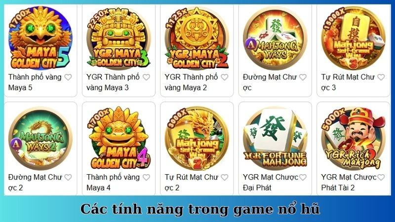 Các tính năng đặc biệt của quay hũ Đường Mạt Chược